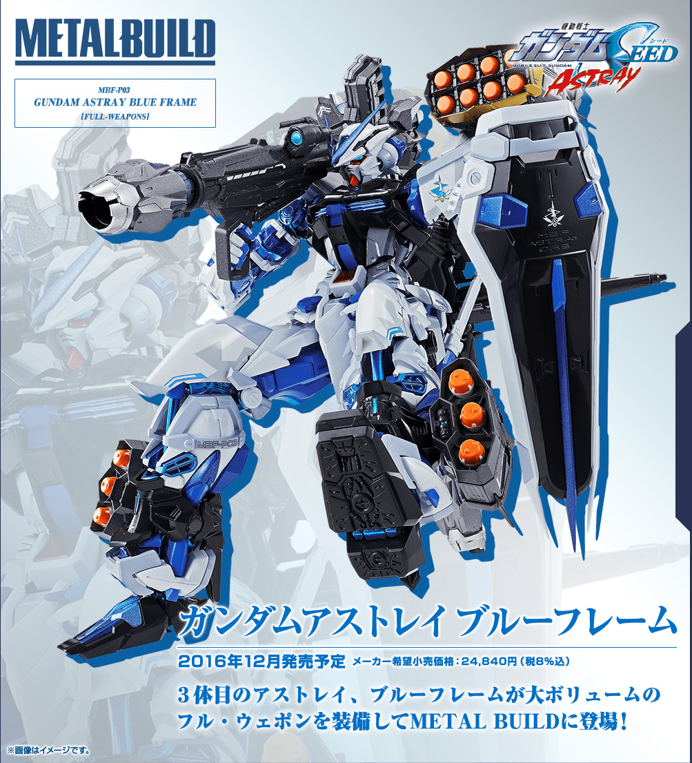 Unleashing METAL BUILD Gundam Astray Blue Frame (Full Weapon&nbsp;Equipment)